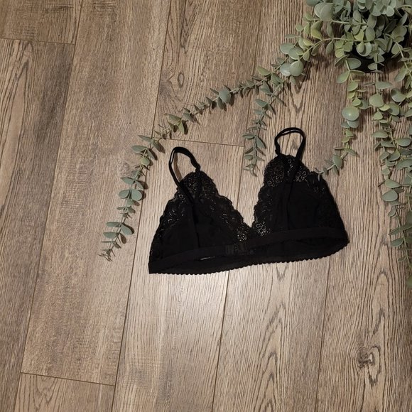 Talula Black Lace Triangle Bralette Small - Picture 3 of 3